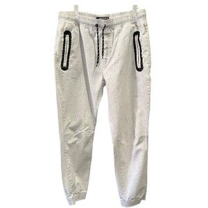 Hi-Rez Apparel Com.NYC Black & White Jogger Sweatpants Men’s Size Large